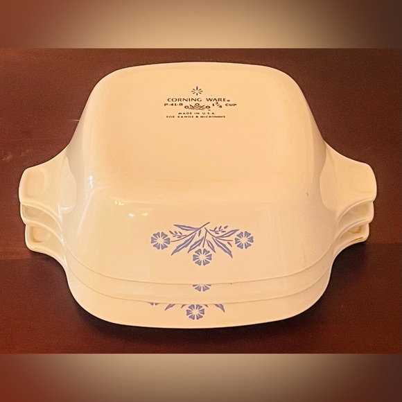 Vintage CorningWare Blue Cornflower P-41-B 1¾ Petite Pan Set:3 Casserole Dishes - Picture 15 of 15